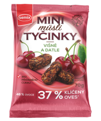 Semix MINI müsli tyčinky višně 70g